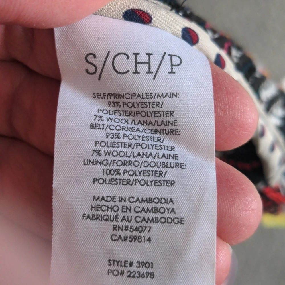 CAbi Regency Belted Noble Plaid Multicolor Coat with Fringe - Picture 10 of 10